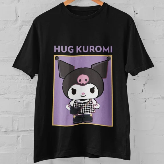 Reprint Rare Cute Kuromi Purple Tee Sanrio Anime Graphic Kawaii Japanese Style Unisex T Shirt