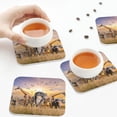 thumbnail image 7 of Pofeuu Vintage Wildlife Protection Print Leather Coasters Set of 6, Round Cups Mugs Mat Pad for Home Kitchen Heat Resistant Drink Coasters,Square, 7 of 7