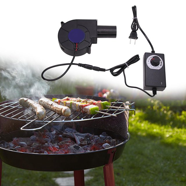 Ventilador de barbacoa, soplador de aire, herramienta de cocina, soplador eléctrico portátil, herramienta de barbacoa para Picnic, senderismo, DYNWAVEMX Soplador de aire para barbacoa