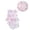 Light Pink, variant on Girls Cow Print Tankini Set, Ruffle Two Piece Swimsuit with Matching Swim Cap,0-6 Months