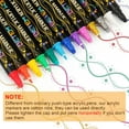thumbnail image 2 of 24 Colors Dual Tip Acrylic Paint Pens Markers, Premium Acrylic Paint Pens for Wood, Canvas, Stone, Rock Painting, Glass, Ceramic Surfaces, DIY Crafts Making Art Supplies, 2 of 5