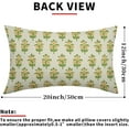 thumbnail image 5 of Spring Floral Lumbar Pillow Covers 22x22 Set of 2 Green Pink Yellow Flower Leaves Print Rectangle Decorative Throw Pillow Cases Outdoor Farmhouse Decoration for Sofa Couch Bed, 5 of 6