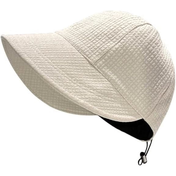 Women's Cotton Bucket Hat with UPF 50  Sun Protection, 3-Inch Wide Brim, Adjustable Foldable Summer Fisherman Cap for Outdoor Activities