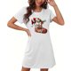 thumbnail image 4 of Camisón corto de talla grande para mujer, camisón de manga corta con estampado de pecho a la moda, camisón para mujer, 4 of 5
