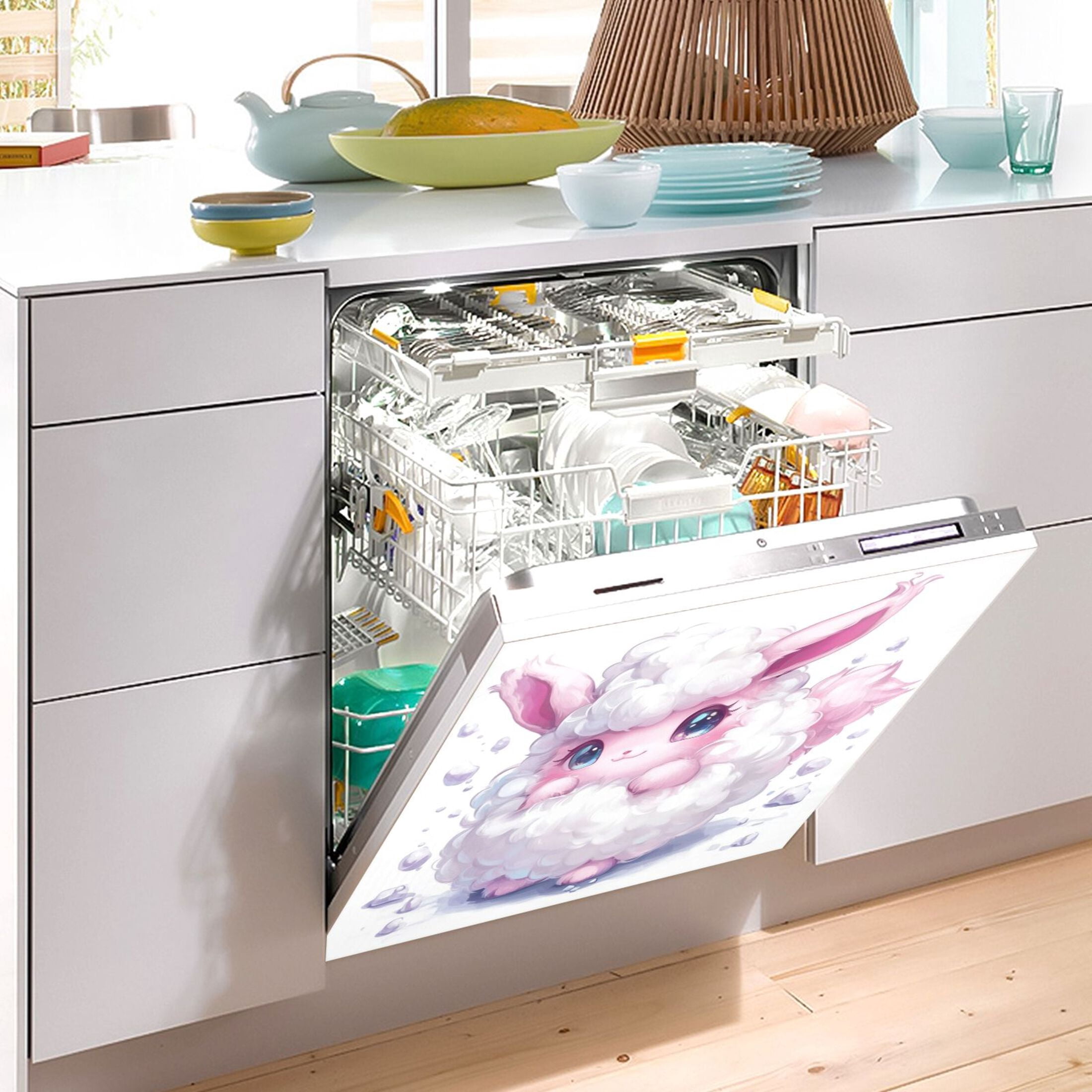 Dishwasher Magnetic Sticker 23x26 Inch Refrigerator Magnetic Sticker Washing Machine Magnetic Sticker Kitchen Panel Magnetic Sticker Home Decor Super Cool Sheep