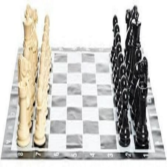 MegaChess Giant Games Mega Chess Sets, 8" King with Vinyl Giant Chess Mat