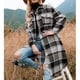 thumbnail image 5 of Camisa a cuadros de franela para mujer,Chaqueta larga de tartán con botones a cuadros de franela larga para mujer Camisas a cuadros de franela larga Eficiencia maximizada, 5 of 8