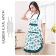 thumbnail image 6 of Lady Apron Huayishang Kitchen Apron Bowknot Floral Print Polyester Restaurant Home Cooking Pocket Work Clothes, Kitchen Essentials Clearance Sale 1*Apron Green, 6 of 7