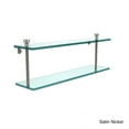 thumbnail image 4 of Foxtrot Collection Two Tiered Glass Shelf - Satin Chrome / 22 Inch, 4 of 5