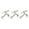 thumbnail image 1 of Puerta Topes, 3uds 2-1/6" x 1-7/9" - Zinc Aleación Bisagra Pasador Puerta Parada, K Tipo Ajustable Puerta Tope con Goma Parachoques Puntas (Níquel), 1 of 6