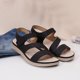 thumbnail image 3 of Sandalias de tacón plano para mujer, zapatos cómodos para caminar de verano, sandalias femeninas al aire libre, 3 of 9