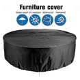 thumbnail image 2 of Funda redonda para muebles de patio, 120 cm de diámetro x 75 cm de alto, impermeable, resistente al viento y al polvo, anti-UV, para mesa de exterior, juego de mesa de patio., 2 of 5