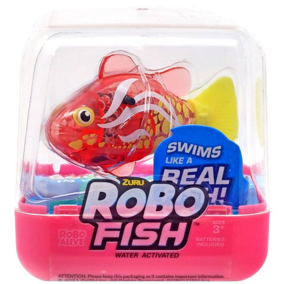 Robo Alive Little Fish Pink & Yellow Robotic Pet Figure