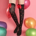 thumbnail image 3 of Knee High Stockings For Women Girls Valentine's Day Socks Heart Love Over Knee Socks Party Accessories E One Size, 3 of 3