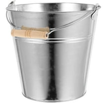 Hemoton Vintage Style Metal Planter Rustic Country Style Iron Flower Bucket with Handle