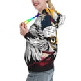 thumbnail image 2 of Daiia American Bald Eagle Pattern Women's Fashion Hoodies & Sweatshirts with Kangaroo Pocket Hooded Sweatshirt with Eye-catching Drawstrings-XX-Large, 2 of 7