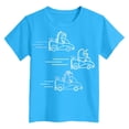 thumbnail image 4 of NIEWTR Boys Girls Loose Crew Neck Top Fashion Short Sleeve T Shirt Summer Solid Color Summer Shirt SIZE 2-14 Years Cool Summer Shirt (2-3 Years,A127-Sky Blue), 4 of 4