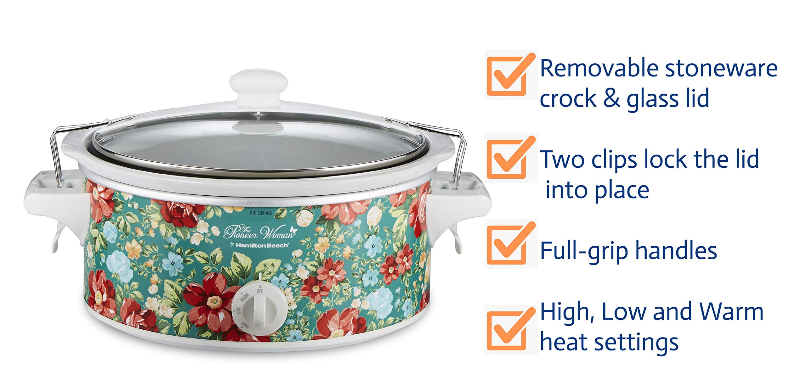 The Pioneer Woman Country Garden 6-Quart Portable Slow Cooker