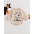 thumbnail image 2 of Hirigin Infant Baby Boy Girl Halloween Outfit Ghost Print Sweatshirt Bubble Romper Oversized Sweater Bodysuit 0 3 6 12 18 Months Fall Winter Clothes, 2 of 8