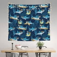 thumbnail image 2 of Disketp Cartoon Surfer Sharks Tapestry 60x51 InchesTapestry for Living Room Bedroom Home, 2 of 6