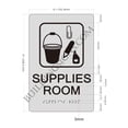 thumbnail image 2 of Supplies Room Sign -Braille Sign with Raised Tactile Graphics and Letters (Aluminum, Black, Size 6x9)-The Sensation line, 2 of 4