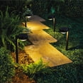 thumbnail image 2 of Better Homes & Gardens Solar Powered Black Dome Downlight Walkway and Landscape Light, 20 Lumens (4 Count), 2 of 8