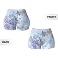 thumbnail image 3 of Sikiie Bird Butterfly Stripe Print Workout Shorts Women Scrunch Butt Gym Shorts Seamless High Waist Tummy Control Yoga Biker Athletic Shorts, 3 of 5