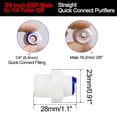 thumbnail image 2 of 5pcs Conector de tubo de purificador de agua recto macho BSP de 3/8 pulgadas a 1/4 pulgadas OD, 2 of 7