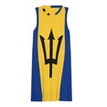 thumbnail image 3 of Barbados National Flag Spring Summer Dresses for Women Fashion T-shirt Dress Casual Sleeveless Loose Sundress with Pockets, 3 of 5
