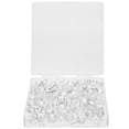 thumbnail image 3 of Push Pin Hooks Hanging 50Pack Transparent Plastic Steel for Wall Hanging Durable Sturdy, 3 of 8