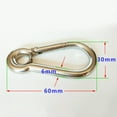 thumbnail image 7 of Locking Carabiner Clip Snap Hook Spring Loaded Steel Karabiner 6mm x 60mm, 7 of 7