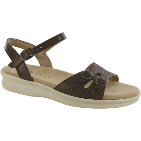 

Women s SAS Duo Ankle Strap Sandal Darkwood Leather 9.5 W