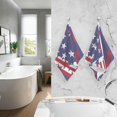 thumbnail image 5 of Coolnut Hand Towels Abstract USA Flag Patterned 2 PCS, Cotton Bath Towel for Drying Face Hands Body Decorative Water Absorbent Lightweight Towels for Bathroom Ktichen Travel Gym, 16"x28", 5 of 6