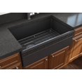 thumbnail image 4 of BOCCHI Vigneto Apron Front Fireclay 30 in. Single Bowl Kitchen Sink with Protective Bottom Grid and Strainer in Matte Dark Gray, 4 of 6