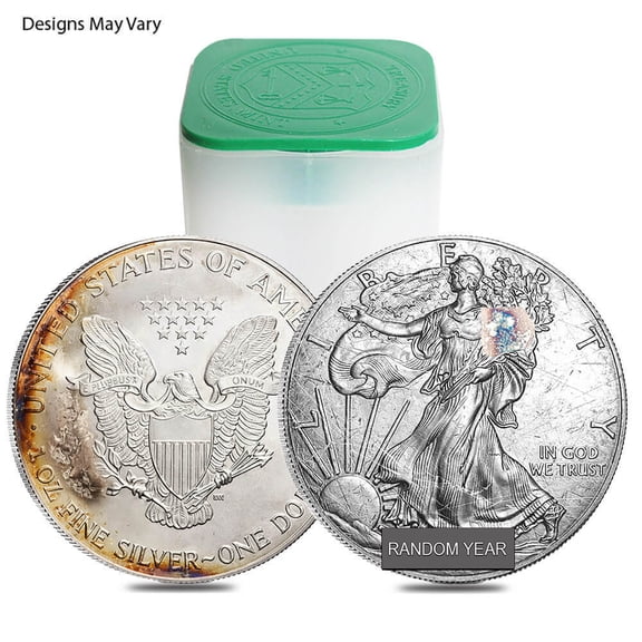 Roll of 20 - 1 oz Silver American Eagle (Cull, Damaged, Circulated, Cleaned)