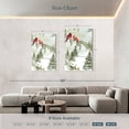 thumbnail image 4 of Elephant Stock Christmas Cardinal Greenery Wall Art - Vertical Multi Panel Canvas - Living Room Wall Decor - Animal Multi Panel - Green And Red Decor By Susan Winget - 48" x 74", 4 of 8