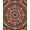 Blue Rust Orange, Pattern 2, variant on ODIKA Entrance Transitional Round Balanced Ring Circle Circular Made for Playroom, Bedroom, Reading Nook, Pet Friendly & Kids Safe Play