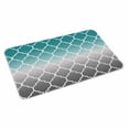 thumbnail image 2 of Teal Grey Ombre Morocco Pattern Door Mat&nbsp;Indoor Outdoor Entrance,Non Slip Rug for Kitchen Bathroom Entryway Rug,Modern Moroccan Geometric Washable Doormat Floor Mat 20x31.5 Inch, 2 of 8