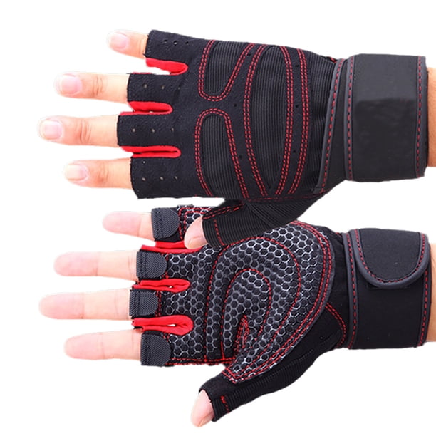 Guantes de entrenamiento con envoltura para la muñeca, guantes de fitness que evitan resbalones, guantes de fitness sin dedos, guantes de gimnasio transpirables, durabilidad probada en el tiempo