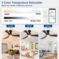 thumbnail image 5 of Depuley 42-Inch Walnut Ceiling Fan with Lights: Alexa & App Remote Control，Dimmable Indoor Outdoor Fan with 6-Speed ＆ 3 CCT, 5 of 9