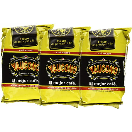Yaucono Puerto Rican Ground Coffee 8 oz Bag Pack of (Best Puerto Rican Coffee)