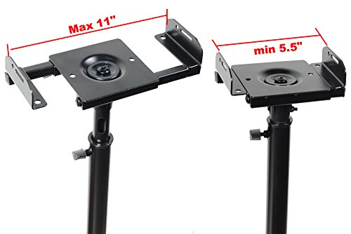 videosecu 2 heavy duty pa dj club adjustable height satellite speaker stand mount