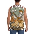 thumbnail image 4 of Balery Skeleton Cowboy And Guitar Camisetas sin mangas para hombre, absorbe la humedad y protege contra el mal olor.-XX-Large, 4 of 7