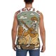 thumbnail image 4 of Fotbe Skeleton Cowboy And Guitar Men's Camiseta sin Mangas Estampada para Hombres, Playera Casual para Gimnasio, Entrenamiento, Playa-Large, 4 of 7