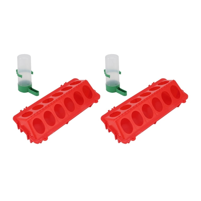 Flip Top Chicken Feeder,2Set Flip Top Chick Automatic Chick Feeder Chicken Trough True Excellence