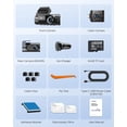 thumbnail image 2 of AZDOME 3 Channel Dash Cam M550 Pro 4K+2.5K+1080P Resolution Dual STARVIS Sensors WiFi GPS IR Night Vision 1 Pack 3.19 in Screen, 2 of 9