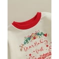 thumbnail image 6 of Bslissey Baby Boys Girls Christmas Sweatshirt Romper 3M 6M 12M 18M 24M Long Sleeve Letter Print Onesie Bodysuit Infant Casual Jumpsuit Toddler Cute Daily Clothes, 6 of 8