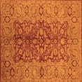 thumbnail image 1 of Ahgly Company Indoor Square Oriental Orange Industrial Area Rugs, 4' Square, 1 of 4