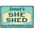 thumbnail image 1 of Jenny's SHE SHED Metal Sign Wall Decor Gift 8x12 208120039285, 1 of 1
