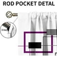 thumbnail image 3 of Abstract Lavender Purple Blackout Curtains & Drapes, Mid Century Modern Square Geometric Soundproof Curtains for Boys Playroom, Thermal Insulated Window Shades for Living Room Bedroom-W42xL63in, 3 of 6